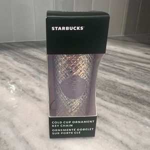 NWT Starbucks Holiday Iridescent Ornament Keychain